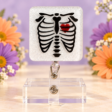 Load image into Gallery viewer, Chest X-ray Glow in the dark Badge Reel