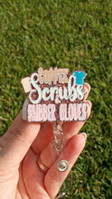 Load image into Gallery viewer, Coffee, Scrubs &amp; Rubber Gloves Badge Reel
