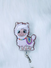 Load image into Gallery viewer, Festive Llama Badge Reel
