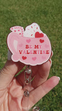 Load and play video in Gallery viewer, Valentine Hot Chocolate Mug Badge Reel
